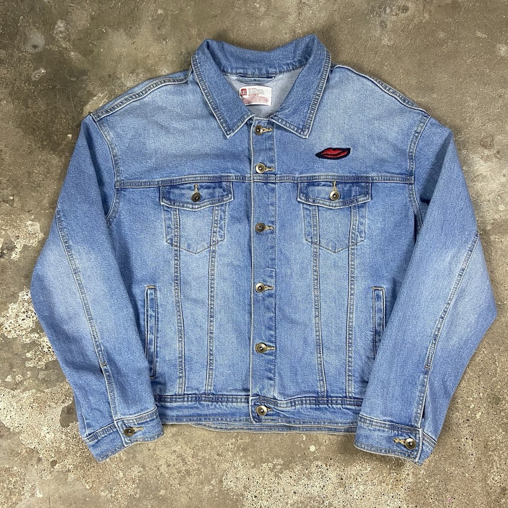 New York Jean Jacket Size XXL Blue Denim‎ Button Up 1969 Stonewall Riots LGBTQ+